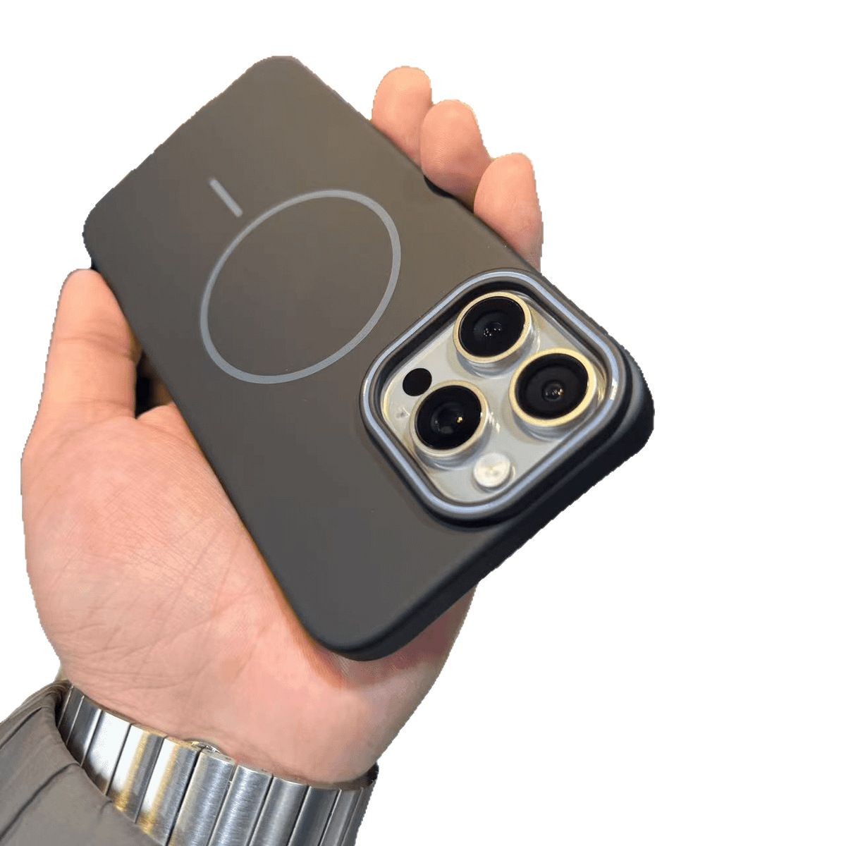 Cross-Border Suitable for Iphone17 Soft Thin Circle Magnetic Phone Case Apple 16Promax Frosted Skin-Friendly Protective Cover