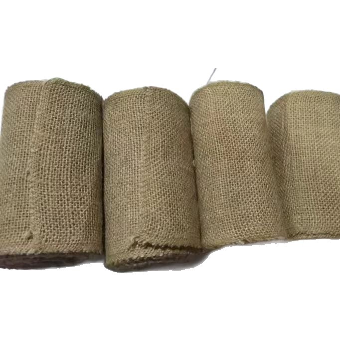 Burlap Roll Jute Webbing Overlock Christmas Decoration Bow Roll Wedding Chair Back Table Flag Burlap Strip Weaving