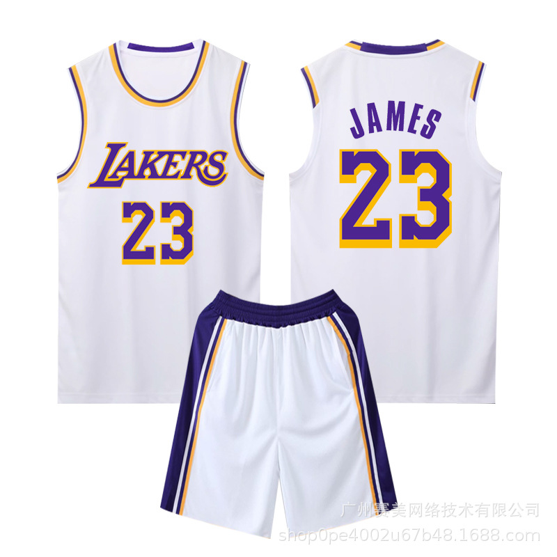 Lakers Jersey James 23 Kobe 24 Durant Curry Owen Harden Basketball Suit Men's Game Print