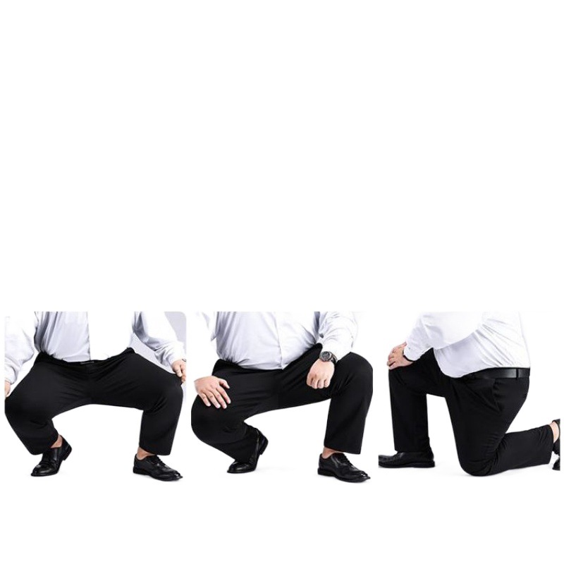 Extra Large Pants Men's Pants Men's Stretch plus size Pants Men's Middle-aged Loose Straight Casual Pants fleece-lined Thickened