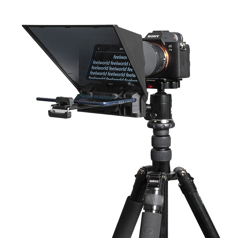 Fuweide Tp2 Teleprompter 8inch Slr Camera High-Transparency Mirror Horizontal and Vertical Shooting High-Definition Subtitle Live Broadcast Signage