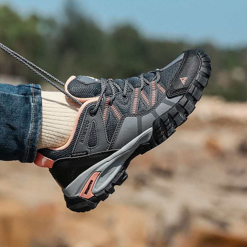 Women's Spring and Summer Outdoor Waterproof Non-slip Hiking Shoes Lightweight Breathable Hiking Shoes Sports Casual Women's Shoes