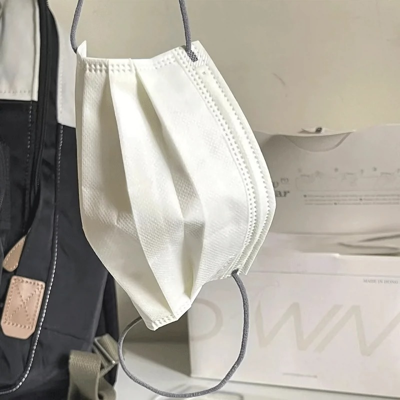 Cream White small red book with milk white disposable mask white three-layer adult female independent packaging factory wholesale