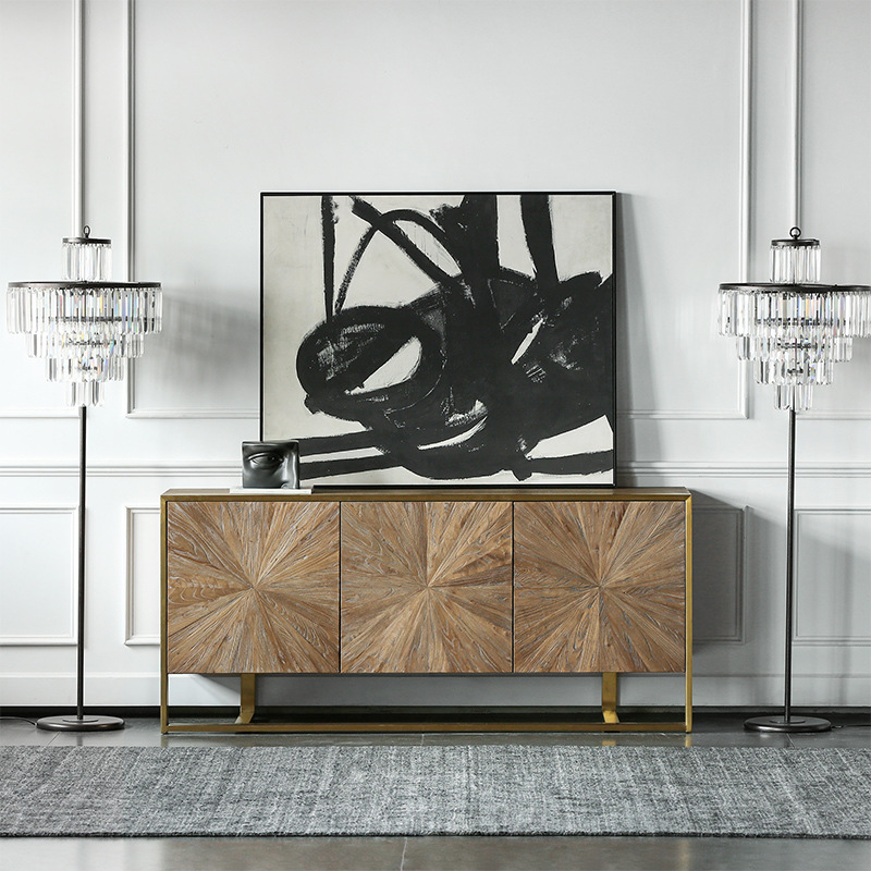 Современный минималистичный буфет из массива дерева для дома стендовый стол в скандинавском стиле легкой роскоши