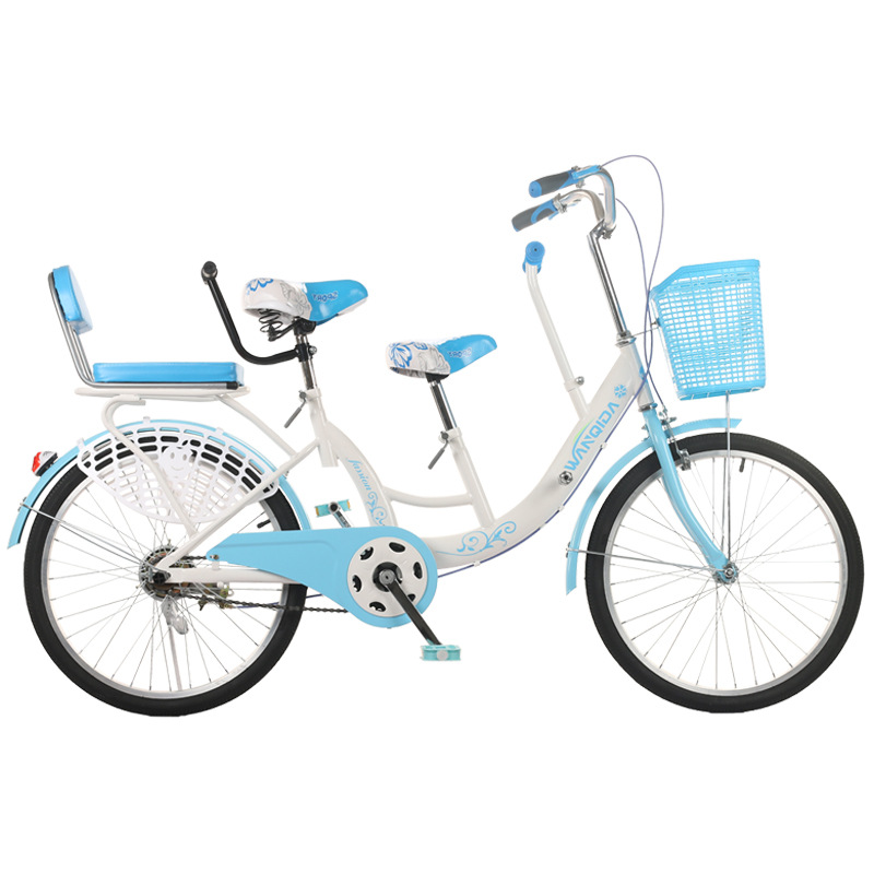 Wanqiida Family Car Mother and Child Car Double-Seater Bicycle Can Be Worn with Children's Bicycle Women's Model