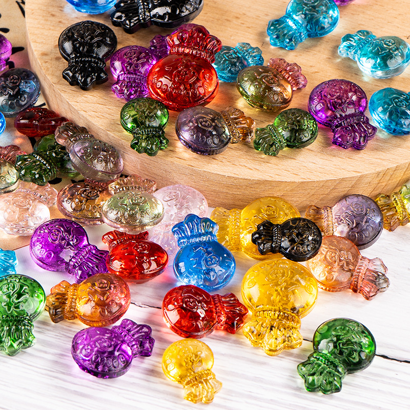 Citrine small lucky bag money bag decoration saving money box lucky treasure opening housewarming gift living room decoration