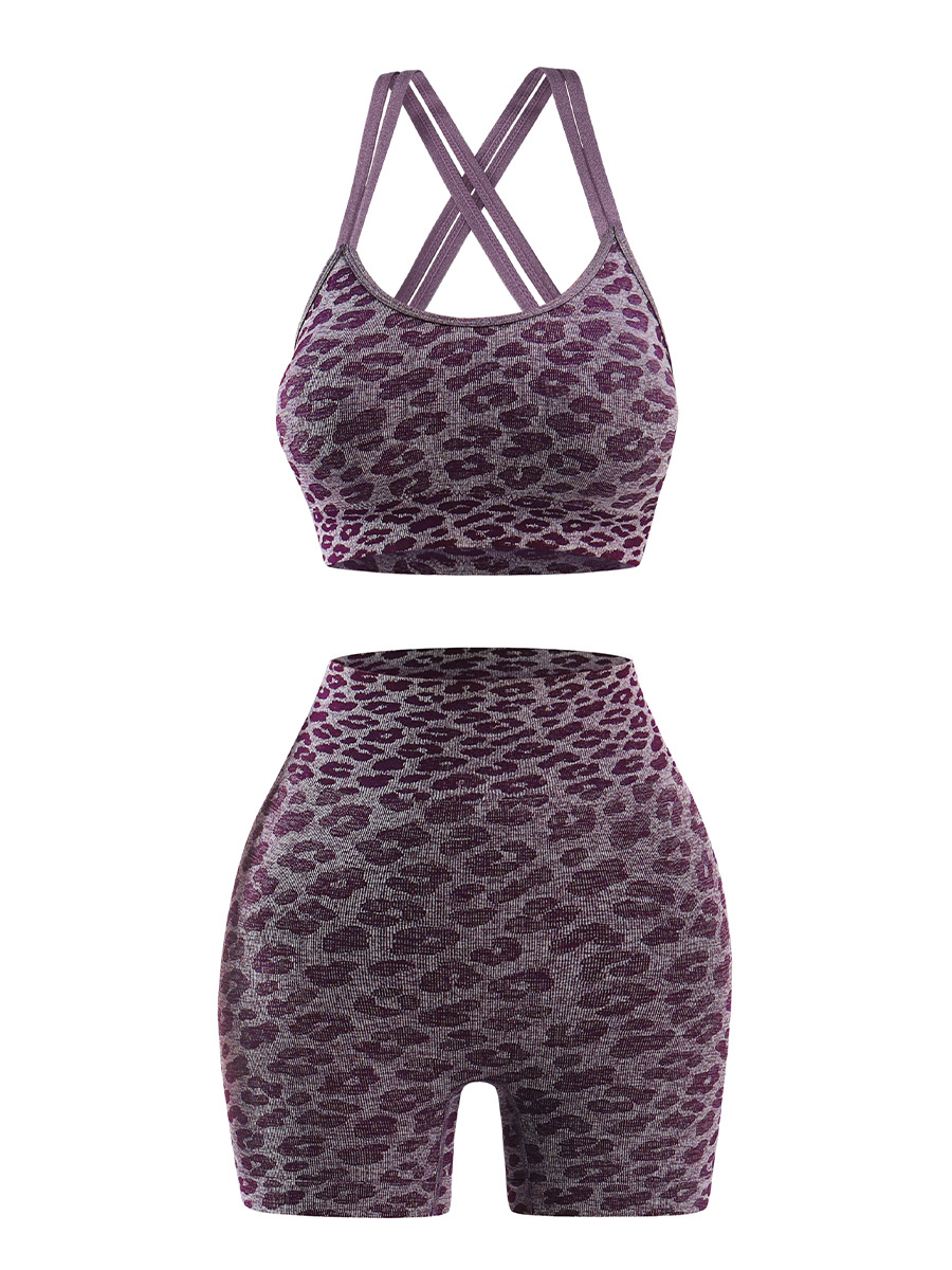 Tk Seamless Yoga Wear High Waist Elastic Three-Point Shorts Sexy Bra with Breast Pads Bra Fitness Push-Up Intimates for Women