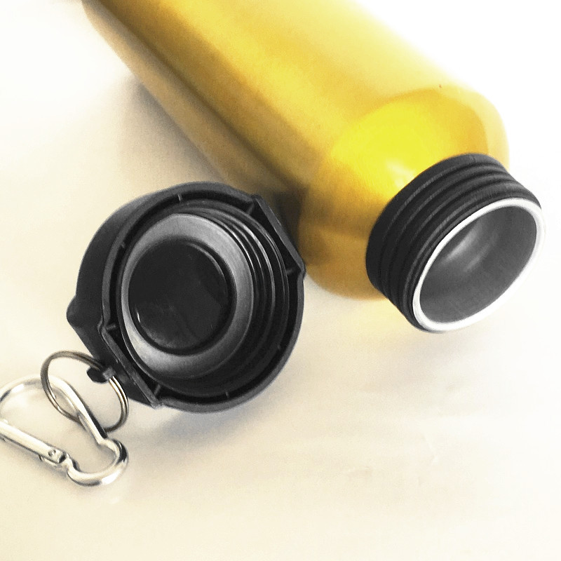 500ml Sports Water Bottle Aluminum Portable Outdoor Cycling Single-Layer Aluminum Cup Sports Simple Printed Logo