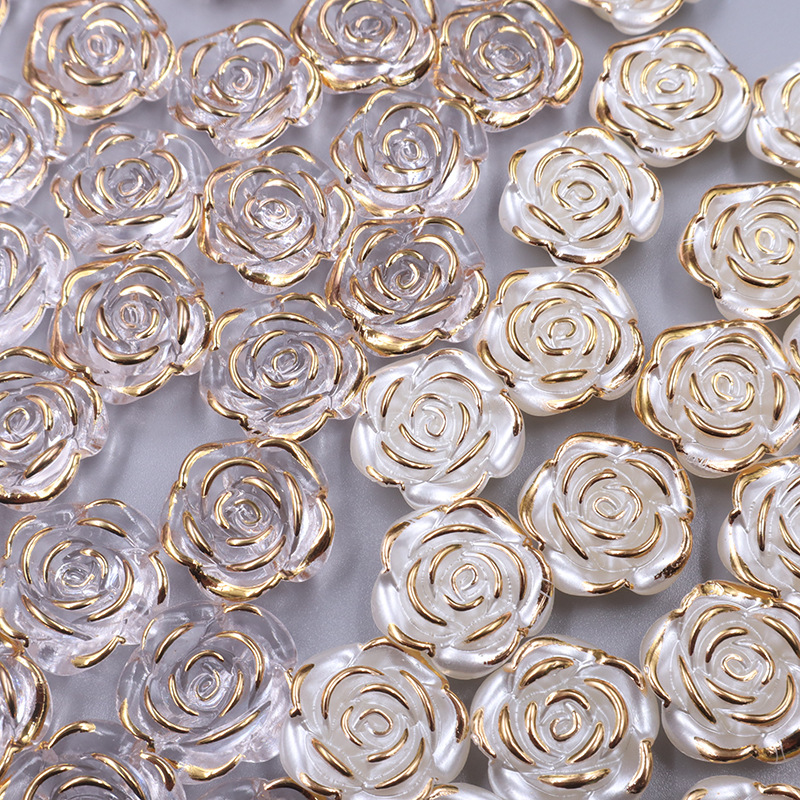 Phnom Penh Rose Camellia Baroque Accessories DIY Cream Glue Mobile Phone Case Hairpin Accessories Resin Small Accessories