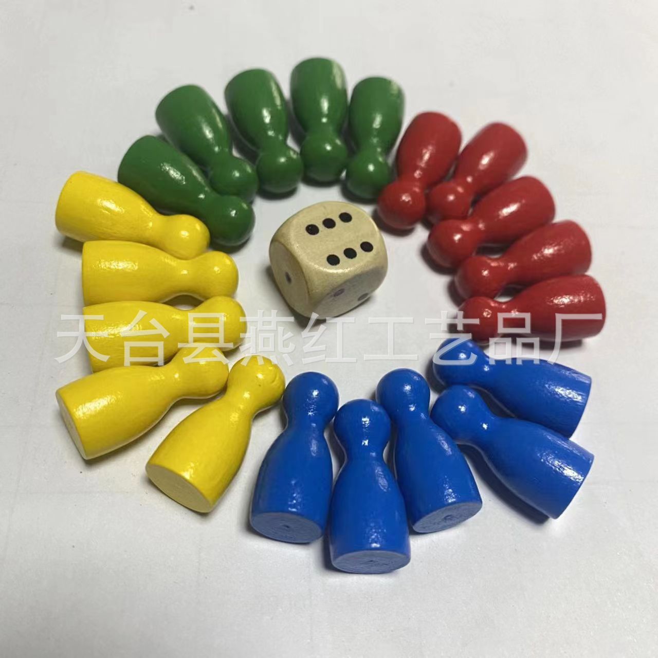 Wooden Human Chess Wooden Dice Chess Set Board Game Accessories Wooden Checkers Flying Chess Wholesale