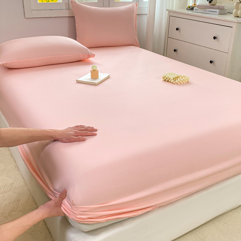 Solid color candy color wash cotton bed hat mattress dust cover hotel mattress protection cover foreign trade cross-border a generation of hair