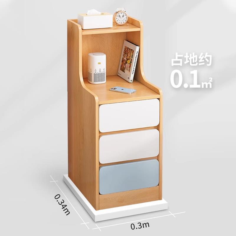 Bedside Table Simple Modern Bedroom Small Ultra-Narrow Bedside Table 2025 New Small Cabinet Simple Storage Rack