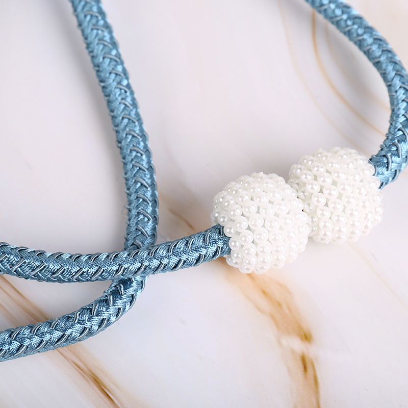 New curtain buckle curtain strap pearl buckle design non-perforated installation curtain rope manufacturers wholesale