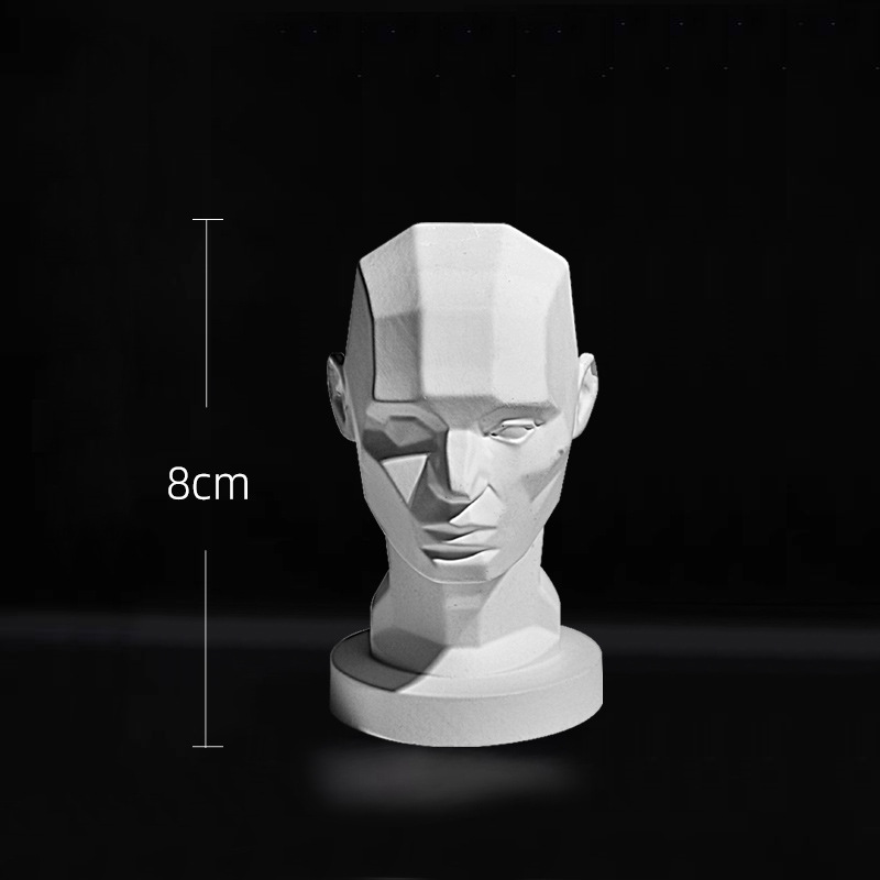 Baisheng painted multi-dimensional mini plaster statue with heads and faces