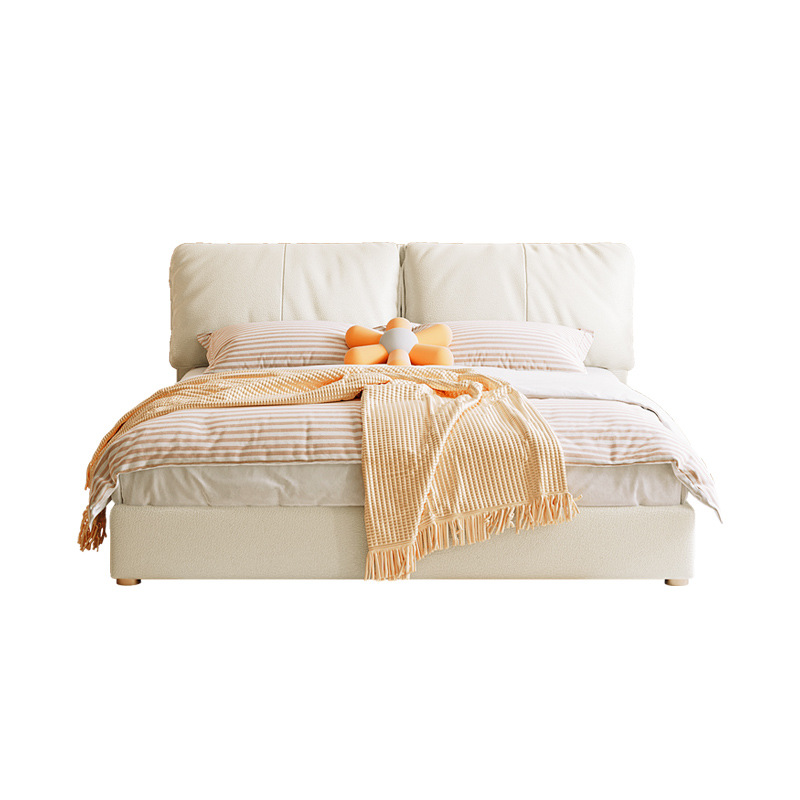 Elephant Ears Light Luxury Simple Modern Double Master Bedroom Functional Nordic Soft Bag High Box Large Storage Leather Bed