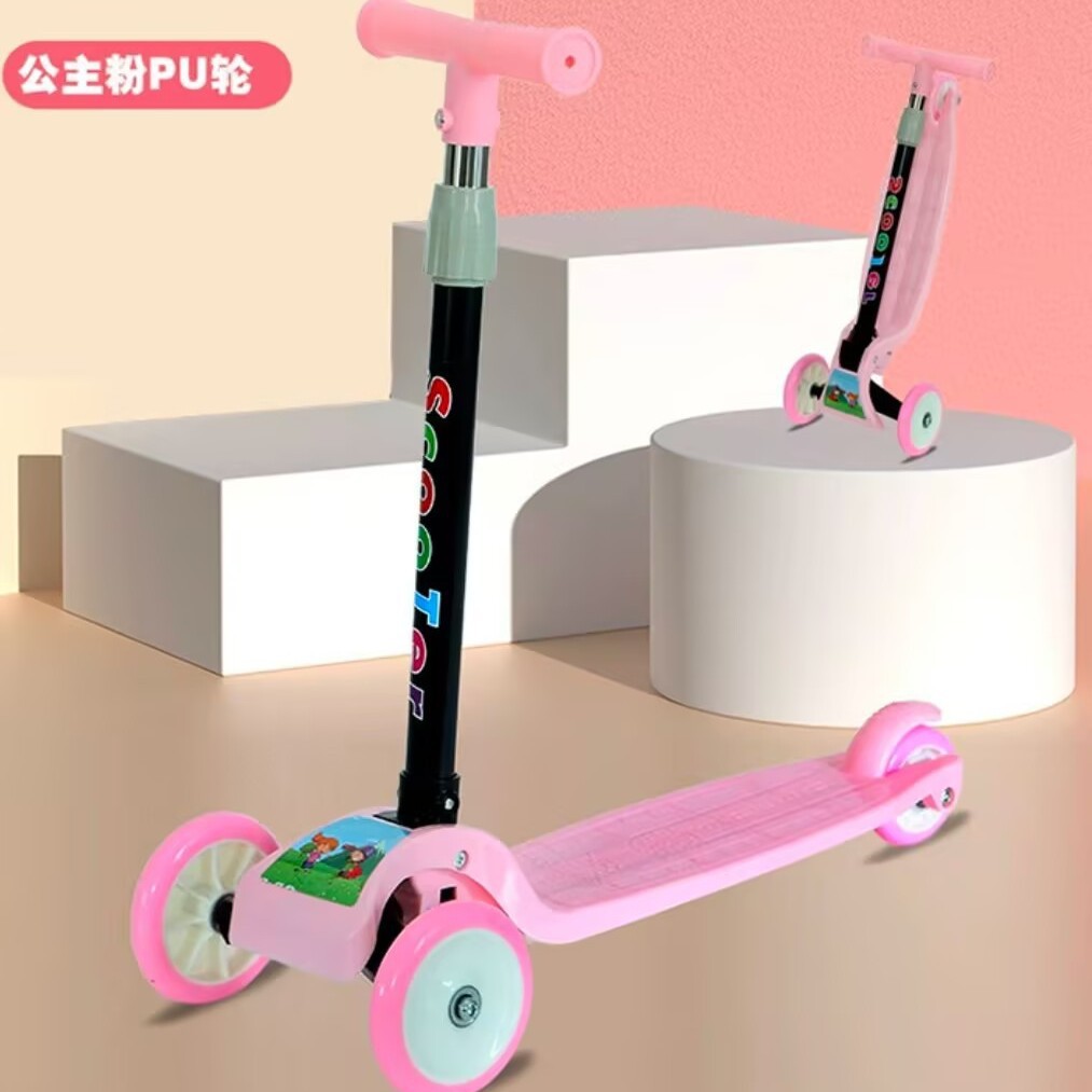 Fun Childhood Children's Widened Children's Scooter Baby Flash Boys and Girls Sliding Scooter Wholesale