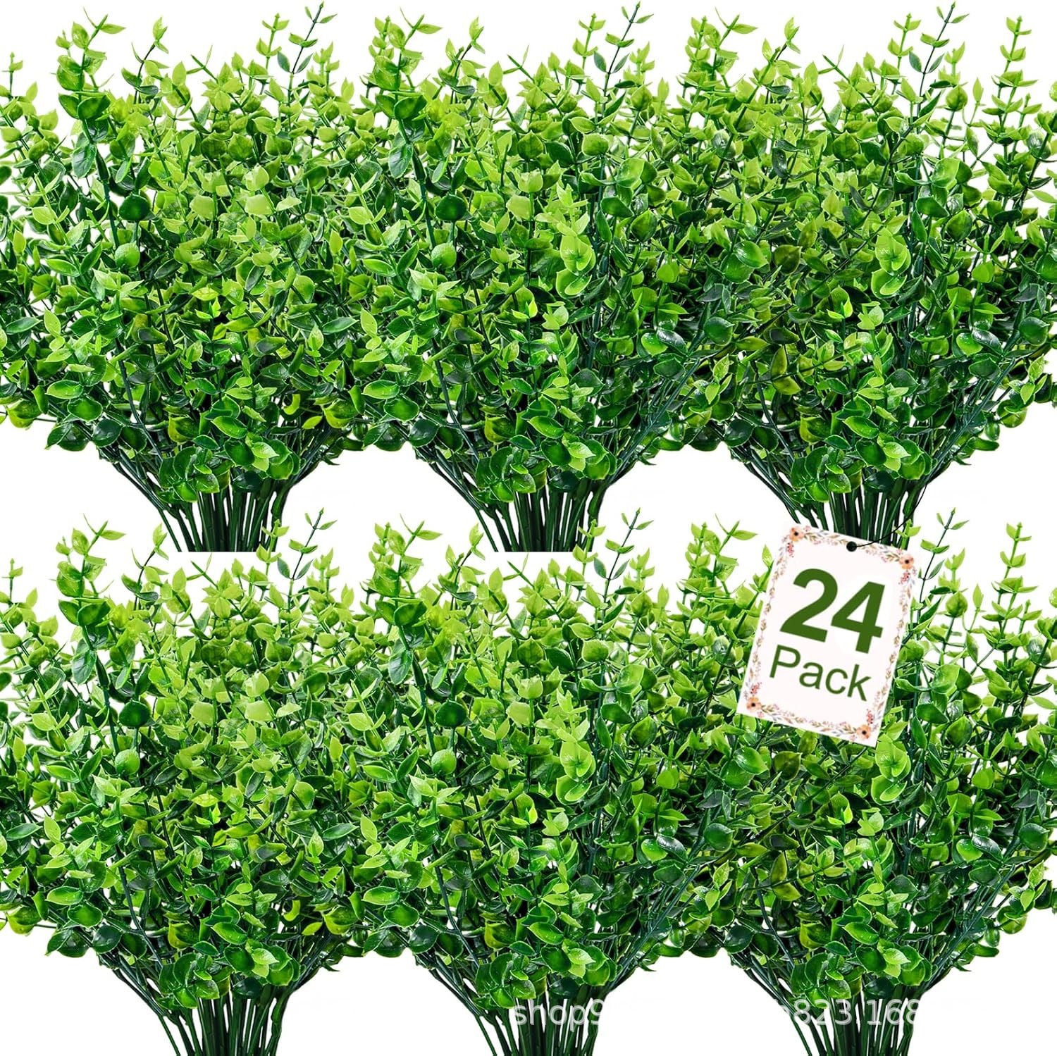 Искусственный зеленый 7-лопастный эвкалипт, букет для стен, декор для сада