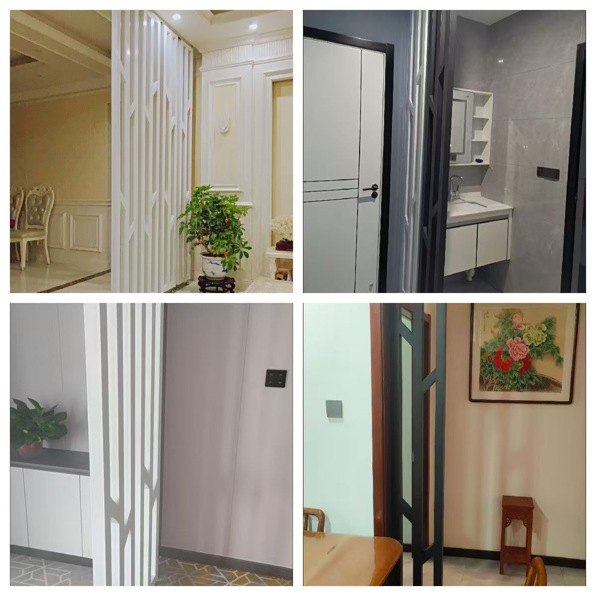 ✅ Screen Partition Living Room Modern Minimalist Entrance Door Blocking Office Custom Iron Column Vertical Strip Fence