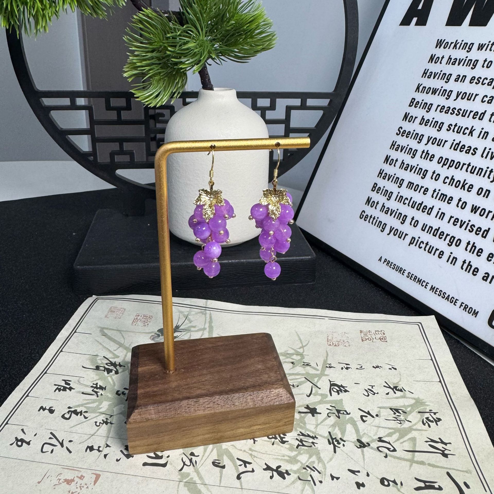 Factory Direct Supply Spot Wholesale Agate Earrings Collection