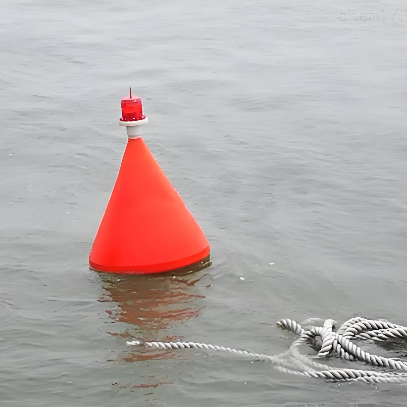 River warning buoy water warning float at sea positioning fish pond warning channel ship with warning light beacon