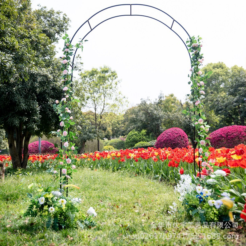 Source Factory Cross-border Hot Sale Courtyard Iron Arch Climbing Rack Wedding Garden Rose Flower Rack Grape Rack