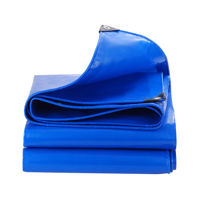 Blue PE Tarpaulin Thickened Waterproof Cloth Outdoor Sunshade Sunscreen Plastic Cloth Swimming Pool Wear-resistant Tarpaulin Cargo Rainproof Cloth