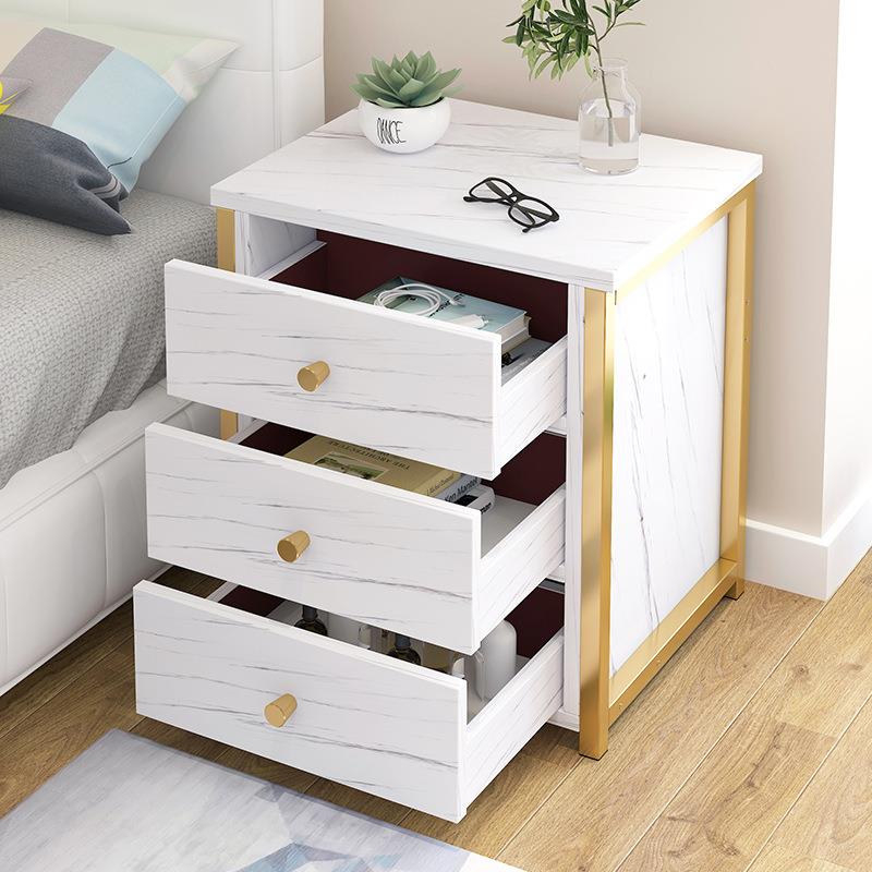Small Normcore Kidsren's Bed Cabinet Accessible Luxury High-End Sense 2025 New Master Bedroom Head Bedside Table Drawer Bedside