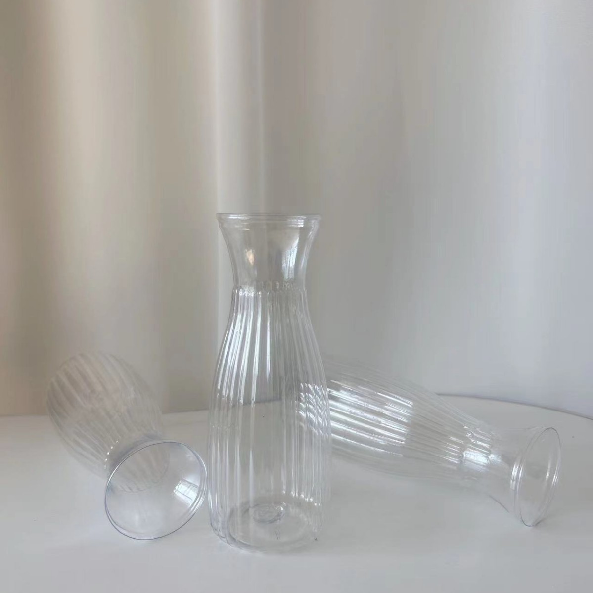 Nordic Style Plastic Vase Modern Simple Creative Drop-resistant Floriculture Desktop Ornaments Flower-arrangement Hydroponic Transparent Vase