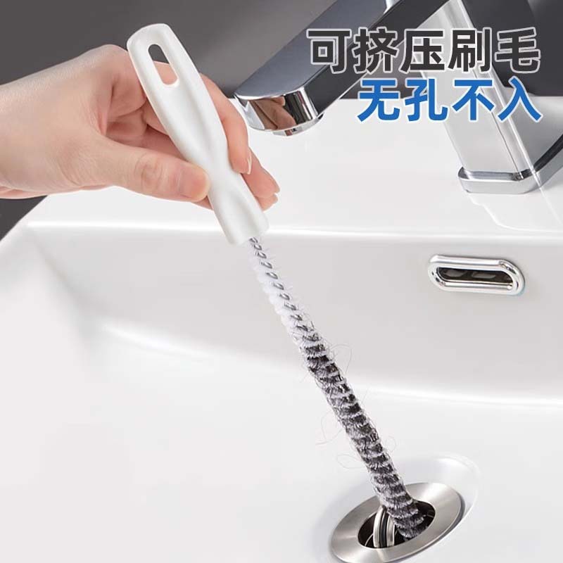 Kitchen Sewer Tool Pipe Unblocking Artifact Cleaning Brush Spiral Drain Hair Cleaner Unblocking Tool