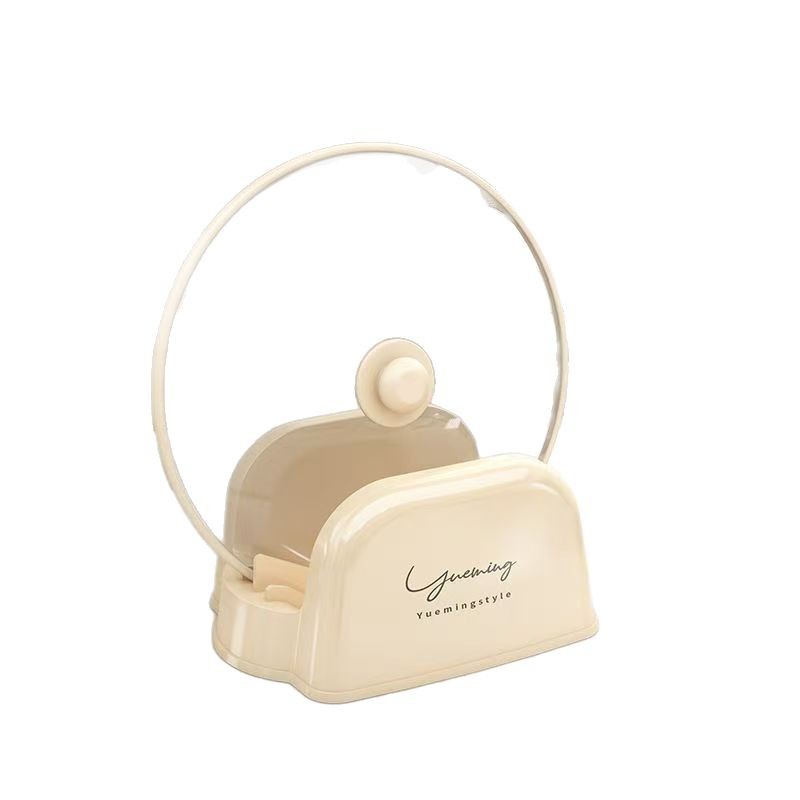 Cream Style Table Top Pot Lid Storage Rack Household Kitchen Multi-Function Storage Rack for Stowable Cuisine Board and Pot Shovel Bracket
