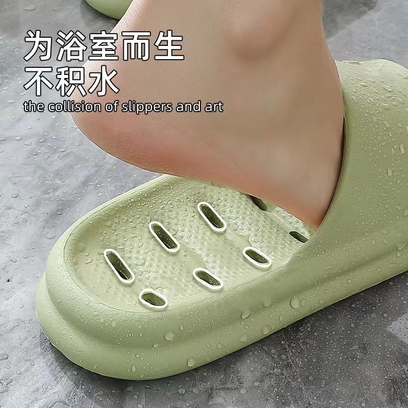 Summer bathroom non-slip slippers men's home Bath quick-drying hollow leaking bathroom hotel couple slippers women