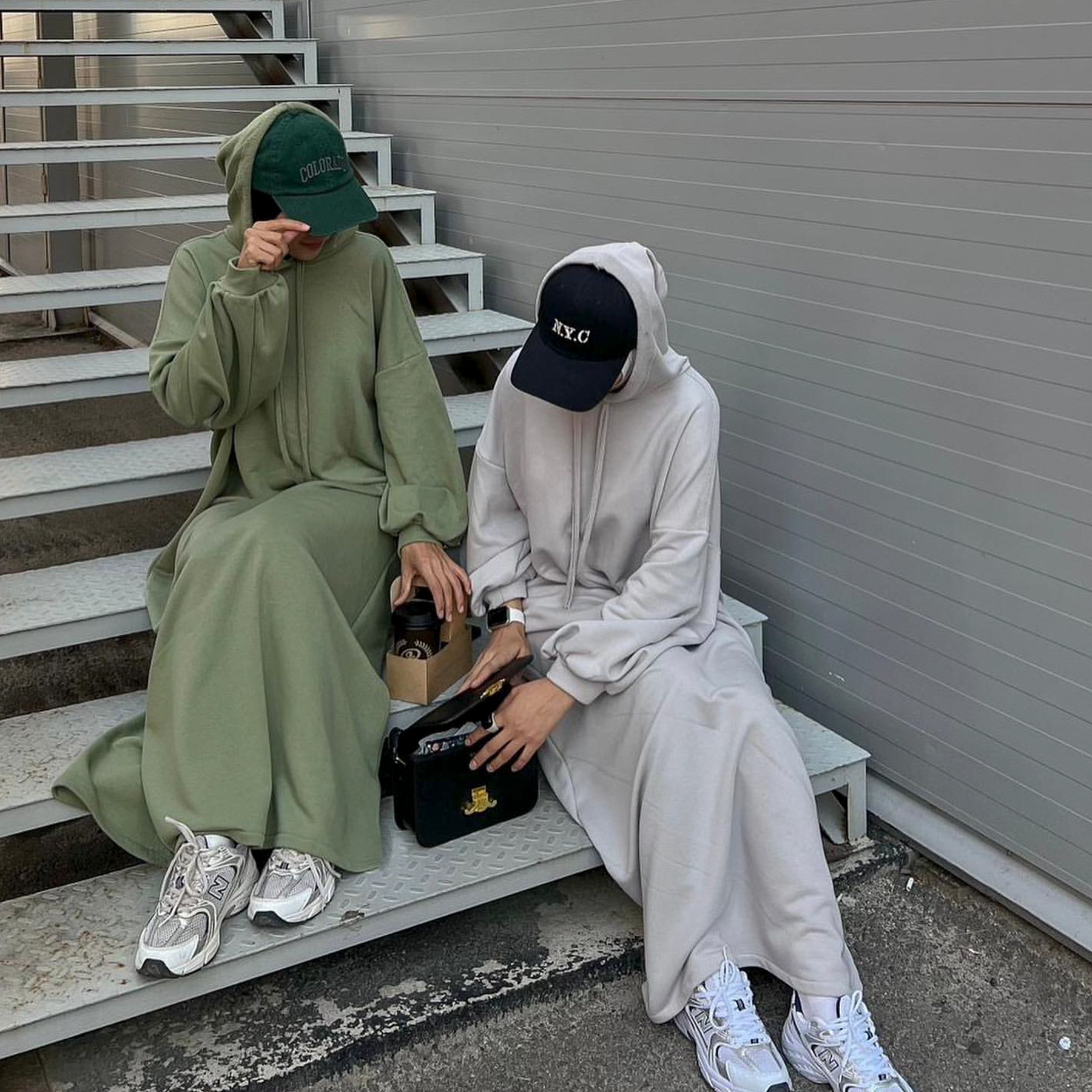 Loriya2024 AliExpress Dubai Middle East Turkey Solid Color Hoodie dress abayaLR921