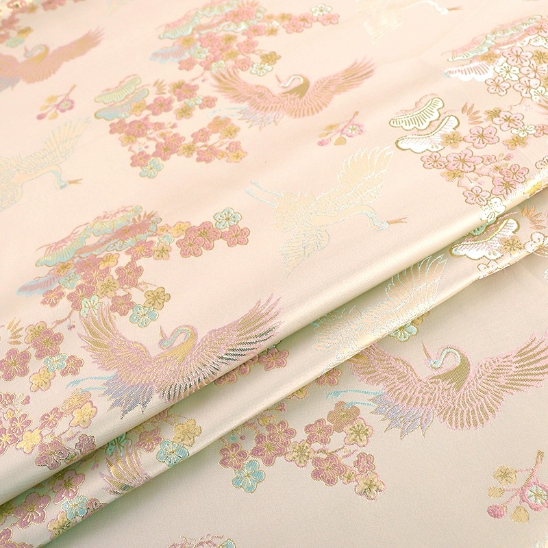 High precision plum blossom crane vest Tang suit national style gold makeup flower cloth wholesale spring summer autumn clothing cloth
