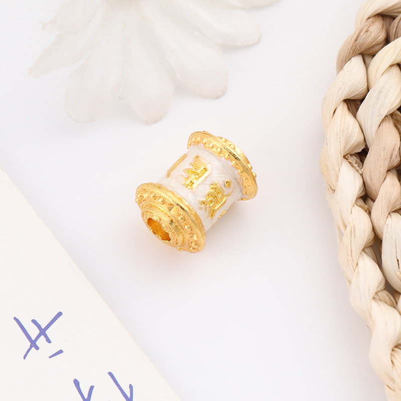 Handmade Prayer Tube Xizang Six-Character Mantra Xizang Jewelry Manufacturer Buddha Amulet Pendant Accessories Car Hanging Pendant Accessories