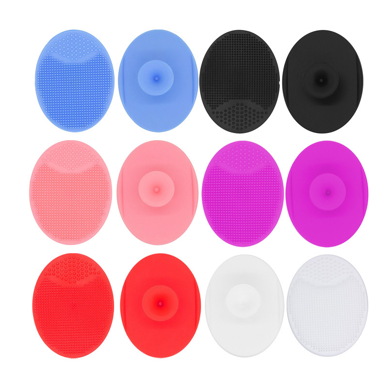 Small Silicone Face Wash Brush, Infant Shampoo Brush, Soft Bristle Brush, Facial Cleansing Blackhead Removal Facial Brush, Silicone Facial Cleansing Brush