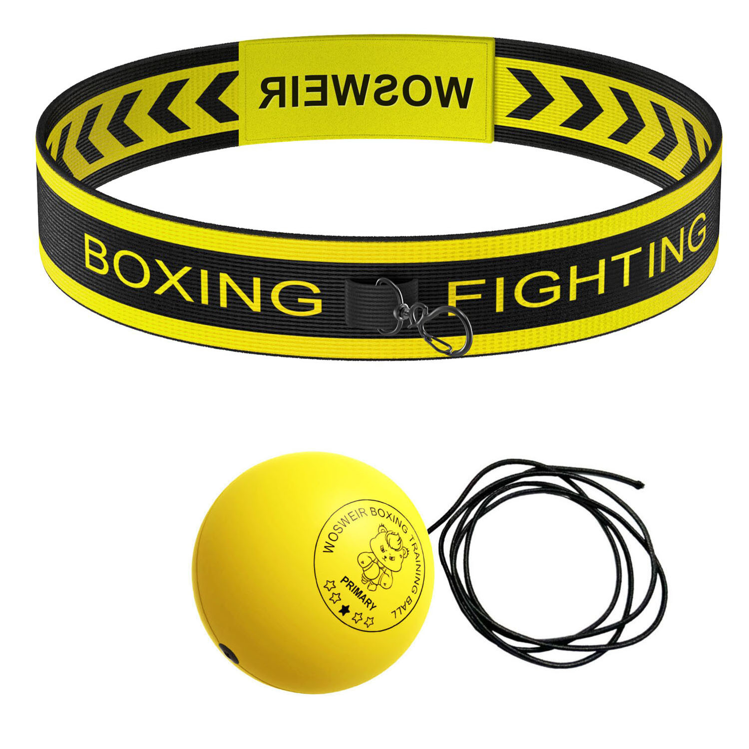 Wosweir Head-Mounted Children's Fighting Stress Relief Training Speed Ball Pu Foam Reaction Magic Ball Adjustable