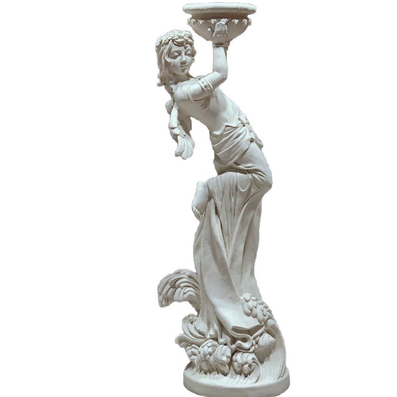 Sandstone Fiberglass Imitation Cast Copper Cement European Style Angel Statue Sculpture Ornaments Indoor and Outdoor Hotel Artificial Stone Sculpture