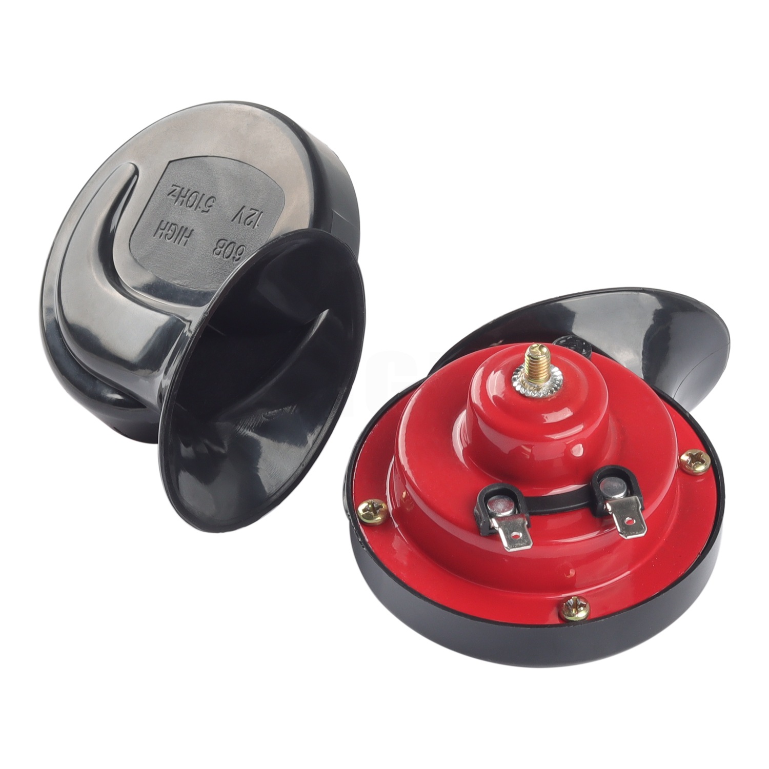 Car Snail Horn Manufacturer Wholesale Motorcycle Modification 12V High and Low Two-Tone Whistle Electric Horn Single Pack 12V