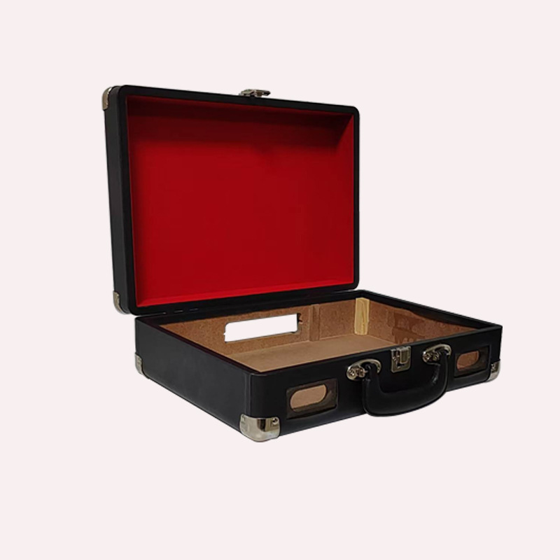Customized Mdf Pu Leather Gramophone Cd Record Chassis Shell Audiophile Hardware Corner Protector Leather Handle