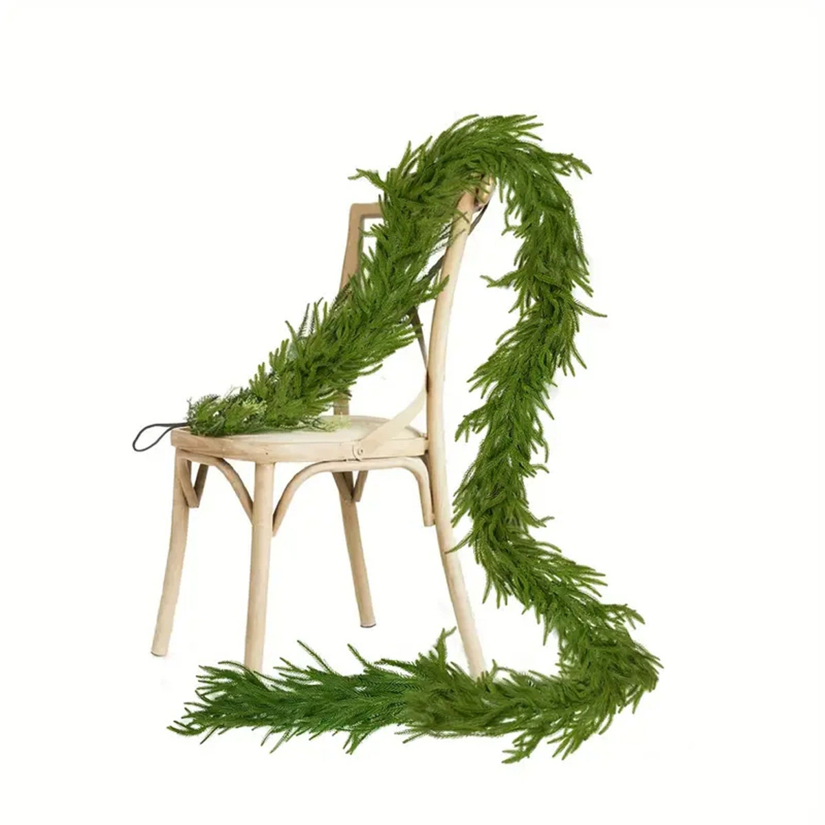 Simulation rattan Christmas decoration pine needle wreath soft glue hand Christmas rattan simulation green plant home decoration