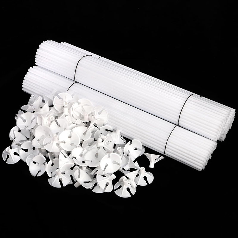 Factory wholesale bold 32cm 40cm pure transparent white balloon pole balloon fixed hand drag pole