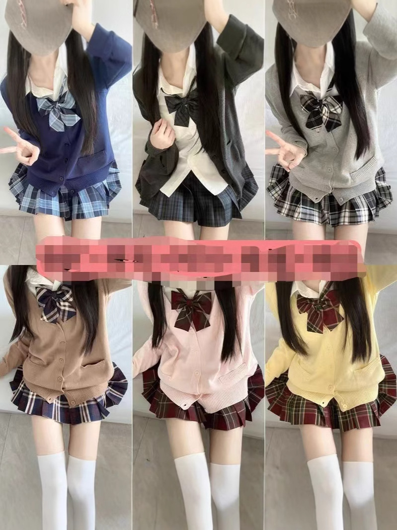 Юбка JK в клетку, стиль японской школы, короткая юбка, белая, универсальная
