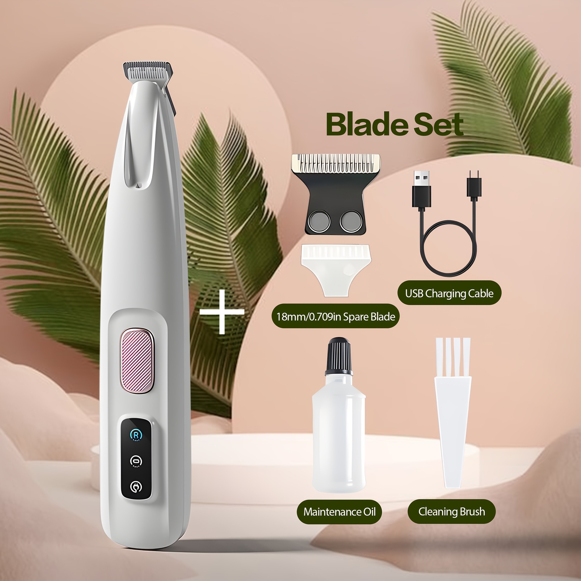 2025 New Cross-Border Dropshipping 2025 Pet Paw Trimmer Rechargeable Silent Cross-Border Cat and Dog Supplies