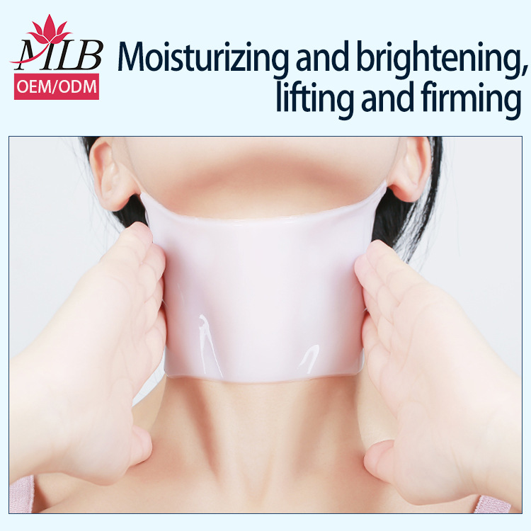 Cross-Border English Version Collagen Neck Mask Lightening Neck Care Gel Crystal Neck Mask Patch in Stock