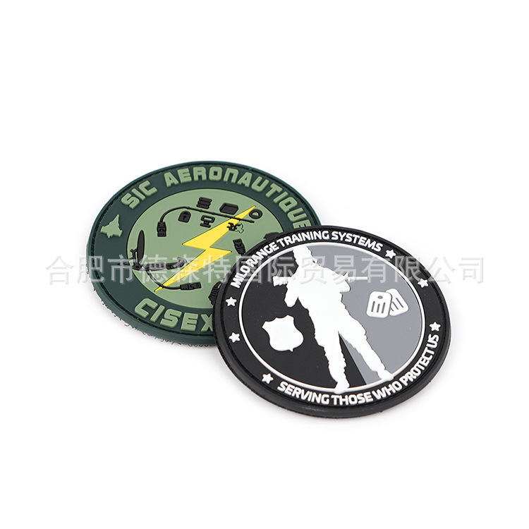 Manufacturer Customized Pvc Rubber Stamp Velcro Armband Clothing Badge Drop Plastic Label Soft Rubber Clothing Accessories Logo Patch