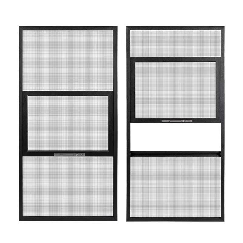 Narrow side three-section two-section three-push two-push diamond mesh screen anti-mosquito mouse stainless steel nail-free screen mesh self-loading