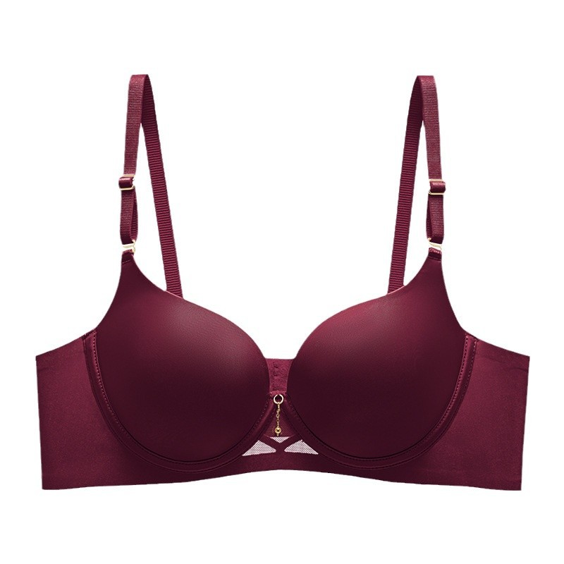 Traceless Underwear Women's Small Chest Push-up Show Large Upper Bracing Anti-sagging Para Breast Gap Non-rimless Curing Bra