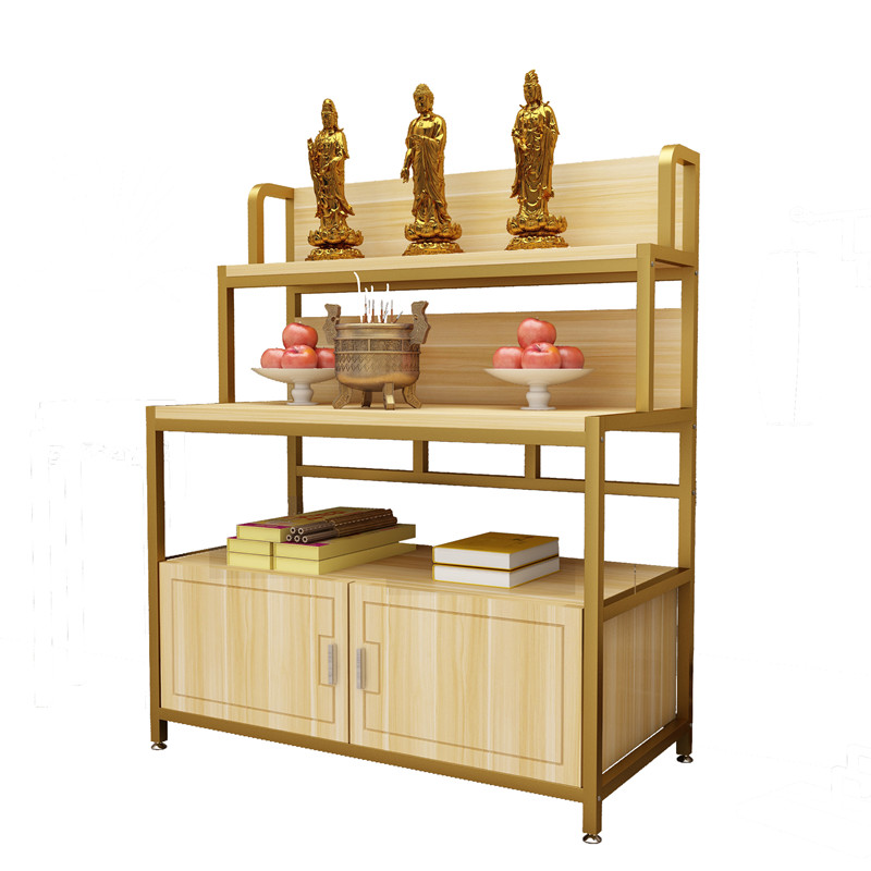 L7 New Chinoiserie Standing Cabinet Buddhist Niche Accessible Luxury Small Offering Table Buddha Table Incense Case Home Offering Table Tribute Table Three-Layer Incense Fire Case