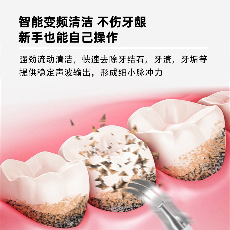 Factory Direct Sales Ultrasonic Tooth Cleaner Electric Toothbrush Dental Calculus Remover Tartar Remover Tooth Cleaner Tooth Flushing Artifact