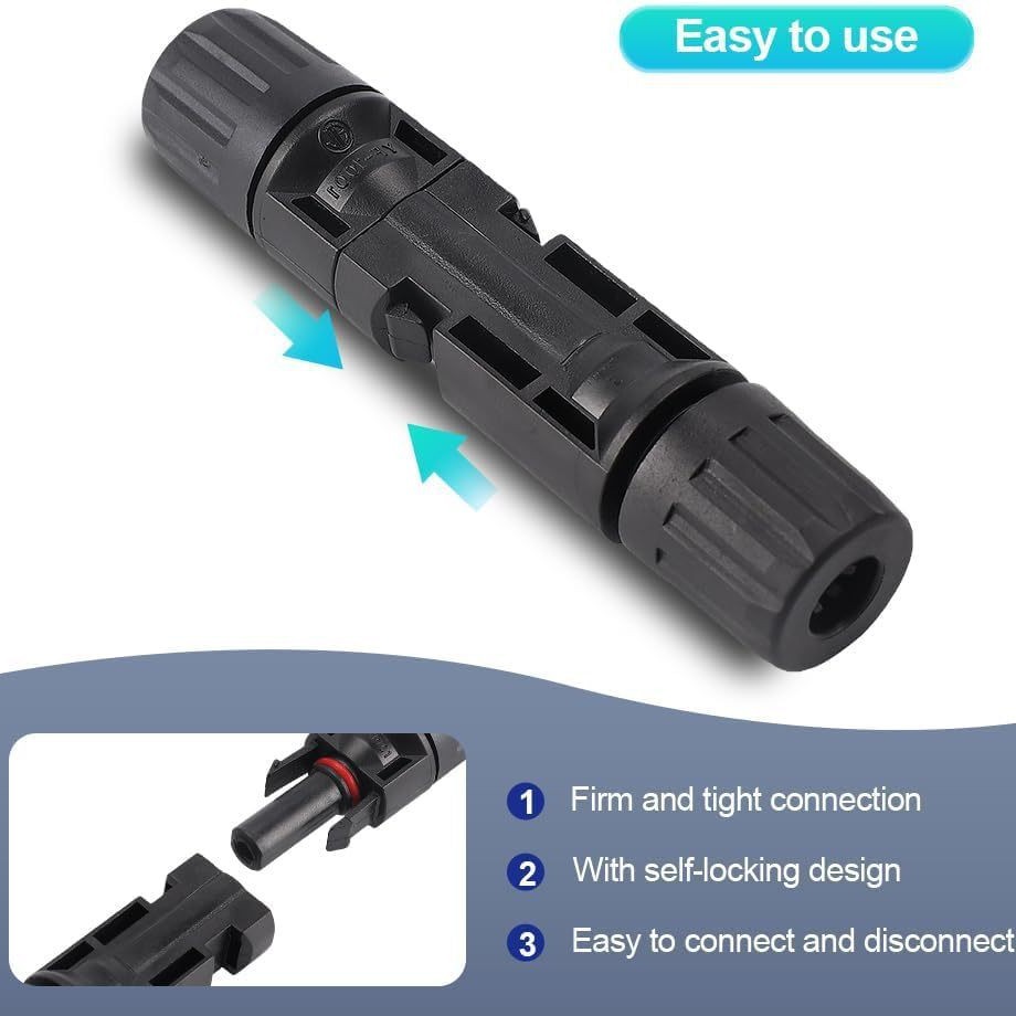 Solar Photovoltaic Connector Mc4 Photovoltaic Male and Female Connector Solar Cell Module Connector